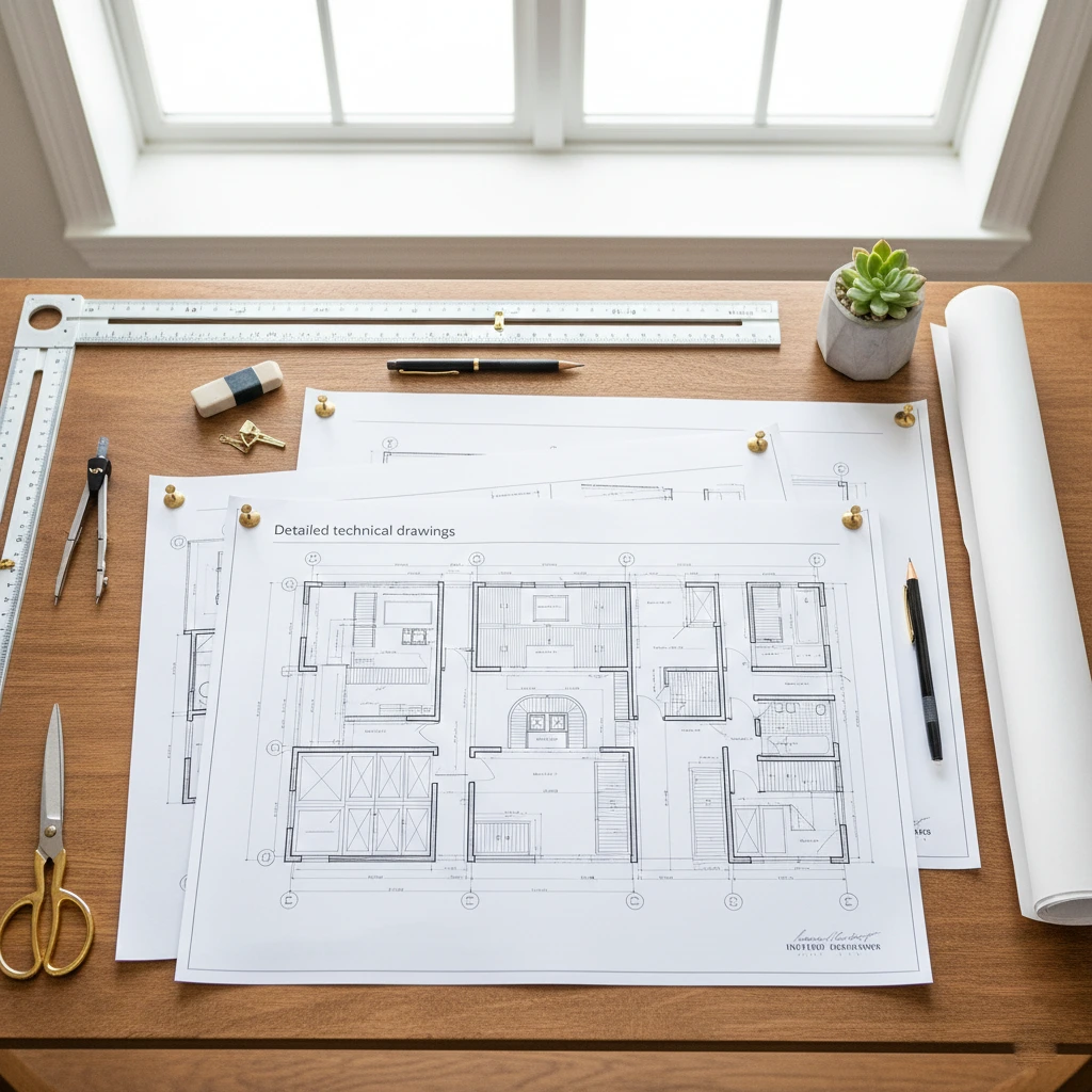 Detailed technical drawings